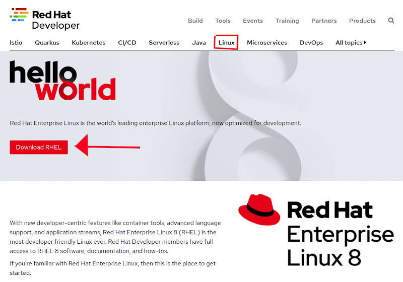 download rhel8