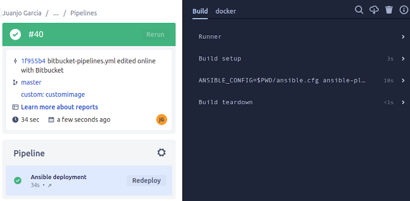 ansible run custom image