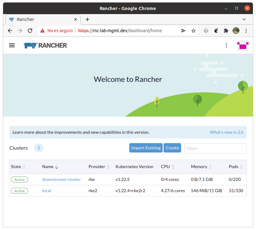 rancher clusters