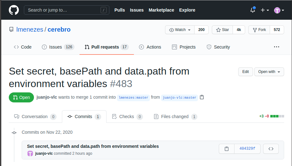 cerebro pull request